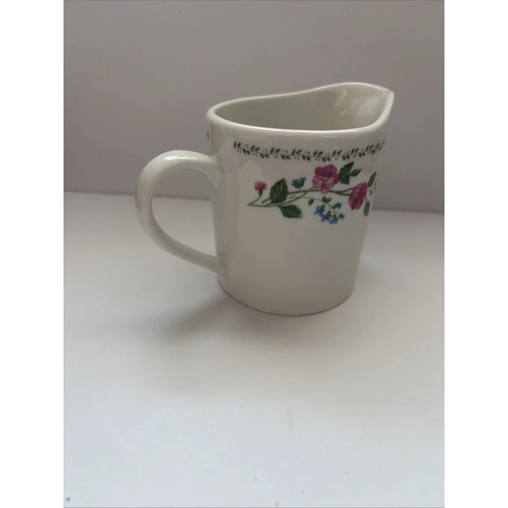Farberware Stoneware-English Garden 225 Creamer Floral & Cup